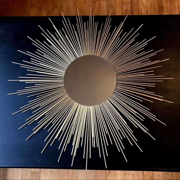 35" Gold Sunburst Mirror Decorative Wall Mirror - Picture 4 of 11